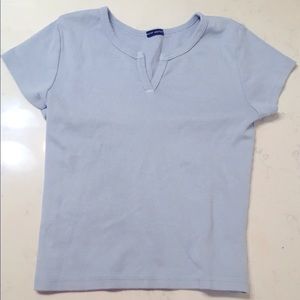 Brandy Melville light blue crop top